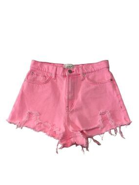 BDG A-line Fringe Hot Pink Shorts Size 27